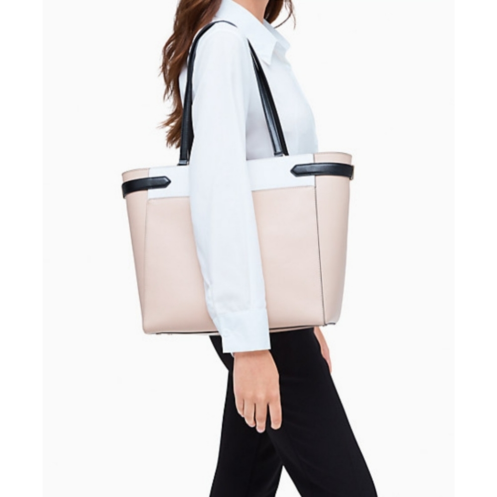 EUC kate spade "Staci" Colorblock Laptop Tote - Picture 2 of 10